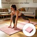 Foldable Extra Wide Yoga Mat 72"x31.5"x8mm, Double-Sided Non Slip w/Bag