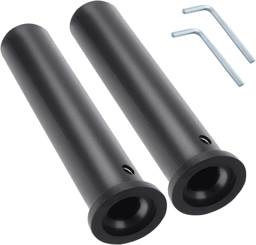 Olympic Adapter Sleeve 8 inch(2PCS),Converts 1 inch Standard Weight Plate Posts to 2 inch Olympic Weight Plate Posts,Heavy Duty Nylon and Removable end Cap