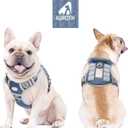 AUROTH Tactical Dog Harness for Small Medium Dogs No Pull Adjustable Pet Harness Reflective Working Training Easy Control Pet Vest Military Service Dog Harnesses Denim Blue S