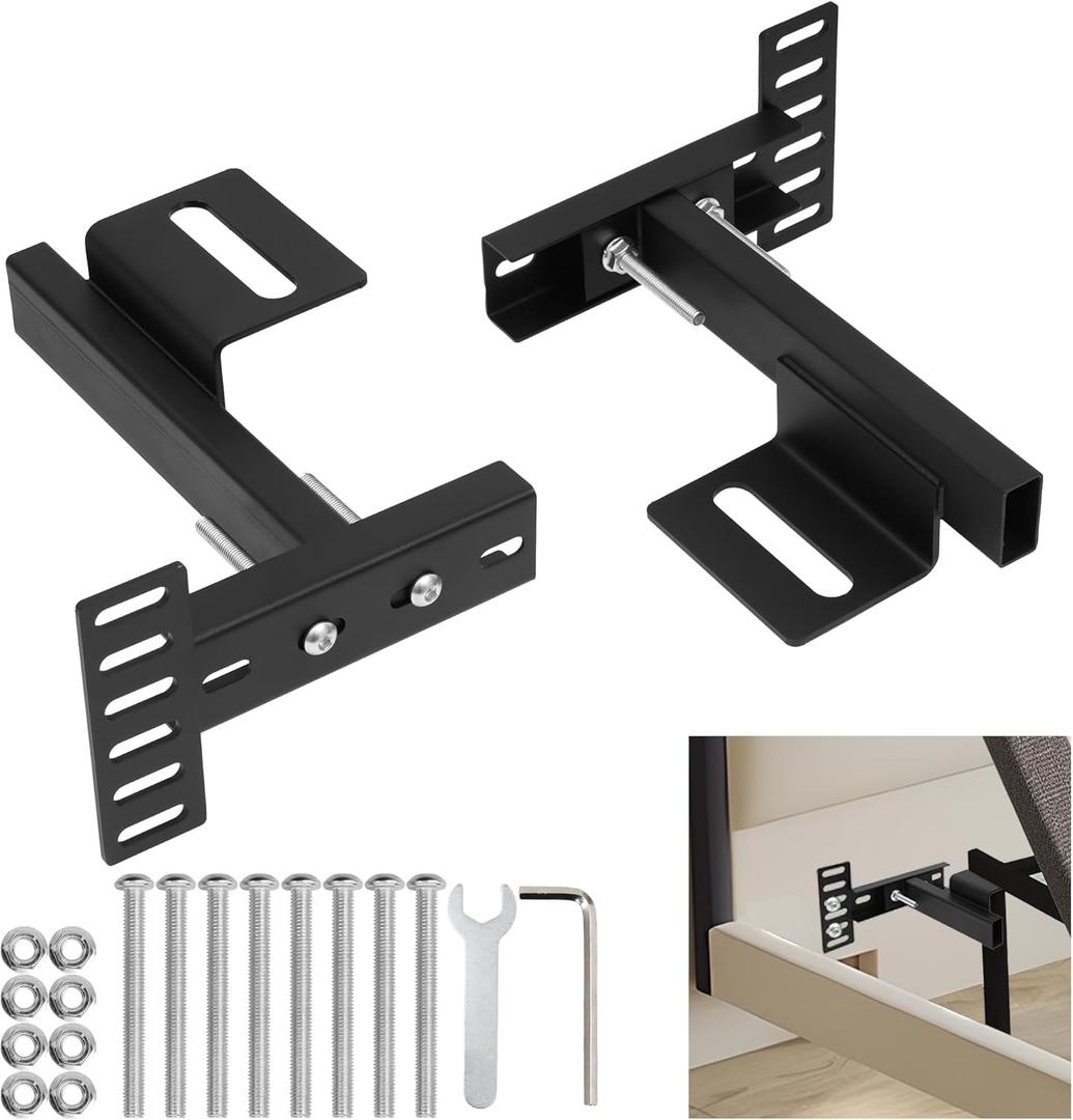 Headboard Kit for Adjustable Bed,Headboard Brackets for Metal Bed Frame,Headboard Extension Adapter Kit, Universal Headboard BracketsHeadboard Kit for Adjustable Bed Set of 2