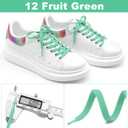DELELE Flat Shoe Laces for Sneakers: 6/25 inch Narrow Athletic Shoelaces 2 Pair (12 Fruit Green)