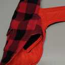 ASENKU Dog Winter Coat, Fleece Doggie Jacket Plaid Reversible Vest Waterproof Windproof Cold Weather Clothes for Small Dogs(Red S)