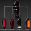Huray Full LED Tail Lights for Toyota Tacoma 2005-2015, Taillight Assembly Lamp Rear Brake Light Turn Signal Lights (Smoked)