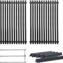 Hongso Replacement Parts for Weber Genesis Silver B & C, Genesis Gold B/C, Spirit E310 E320 700 Grills with Side Mounted Control, 17.4" Grill Grates 7525, 22.5" Flavorizer Bars 7536, Burner Tube Kit