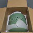 Orchid Pots with Holes, 5+6 Inch Large Orchid Pot with Drainage and Saucers, Ceramic Orchid Planter for Indoor/Outdoor Set of 2 Flower Pots - Pea Green