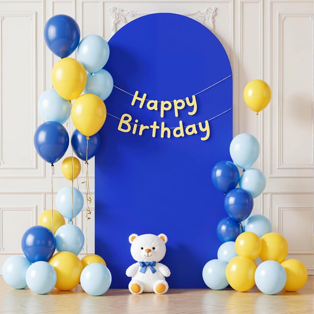 6.6FT Royal Blue Arch Backdrop Cover,Spandex Fitted Wedding Arch Stand Covers Round Top Chiara Arch Covers Stretchy Backdrop for Birthday Party Ceremony Banquet Decoration