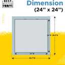 Best 24 x 24 Drywall Inlay Access Panel with Fully Detachable Hatch, 5/8 Inlayed Drywall with Touch Latches, Invisa Hatch Access Door with Open Pin Hinge, Welded Mill Finish, BA-IVH