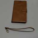 Wallet Case for iPhone 17 Series with Wrist Strap - PU Leather Folio Flip with Credit Card Holder & Kickstand, Protective Cover (Grayish-Brown, for iPhone 17 Pro Max)