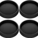 Furniture Coasters,Caster Cups,Furniture Leg Protectors 2.5 Inch 4pcs Rubber Pads no Slip for Hardwood Floors Black