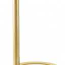 Modern C-Shaped Round Side Table for Living Room, Bedroom, and Office  Metal Coffee, and Bedside Table(Gold,18.9 * 18.9 * 22.0in)