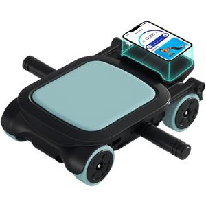 Roller with 4 Wheels: Automatic Rebound Abdominal Wheel for Core Workout, Workout Equipment for Home and Gym, Abdominal Exercise Roller for Men and Women