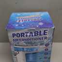 Rechargeable Portable Air Conditioner, 2200mAh 3 Powerful Speeds Mini Air Conditioner, Large Water Tank Evaporative Air Cooler, Personal Space Cooler Humidifier, Small Portable AC Fan for Home