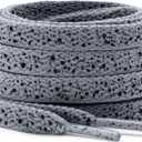 2 x DELELE Print Flat Shoelaces for Sneakers: Cement Athletic Shoe Laces 2 Pair