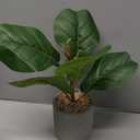 Fake Plants Artificial Tropical Plants Indoor in White Pot for Home Office Desk Accessories Bathroom Sage Green Decor