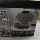 FineMade Double Mini Grill Maker, Breakfast Sandwich Maker, Burger Press Patty Maker, Panini Press Grill, Small Electric Grill, Ideal for Making Breakfast, Lunch and Snacks