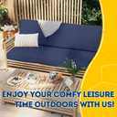AAAAAcessories Outdoor Deep Seat Cushions, Foam Pillow, Fade-Resistant, Waterproof Patio Furniture Replacement Cushions, 24" x 24" x 5", Navy Blue