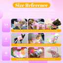 Cute Small Dog Harness and Leash Set Purple Lace Floral Girl Puppy Harness for Small Dogs Cats Soft Mesh Dog Vest Harness Escape Proof Pet Cat Harness Outfits, M