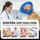 Adjustable Dog Cones, Soft Cone for Dogs to Stop Licking, Dog Cone Collar Alternative for Small Dogs, Pet Recovery Collar After Surgery with Quick Release Buckle, Blue S