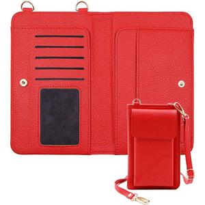 Passport Holder for TravelPassport Holder & Neck Wallet with RFID Blocking,Hidden Neck Pouch for Travel- Holds Passports, Cards, Tickets, ID, CashWine Red