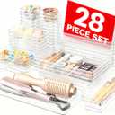 A-LuGei XL Size Only Us Drawer Organizer, Makeup organizer, Holds 177 Items Bathroom Organizers and Storage, Organization and Storage, Desk Drawer Organizer for Bathroom Vanity