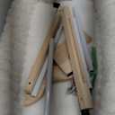 Zakkart SnugCloud Cat Window Perch with 4Sided Bolster  Orthopedic Cat Hammock for Window Sill  Solid Hardwood & Metal Frame  Window Seat for Pets (Natural Color Wood w/White Bed, Medium)