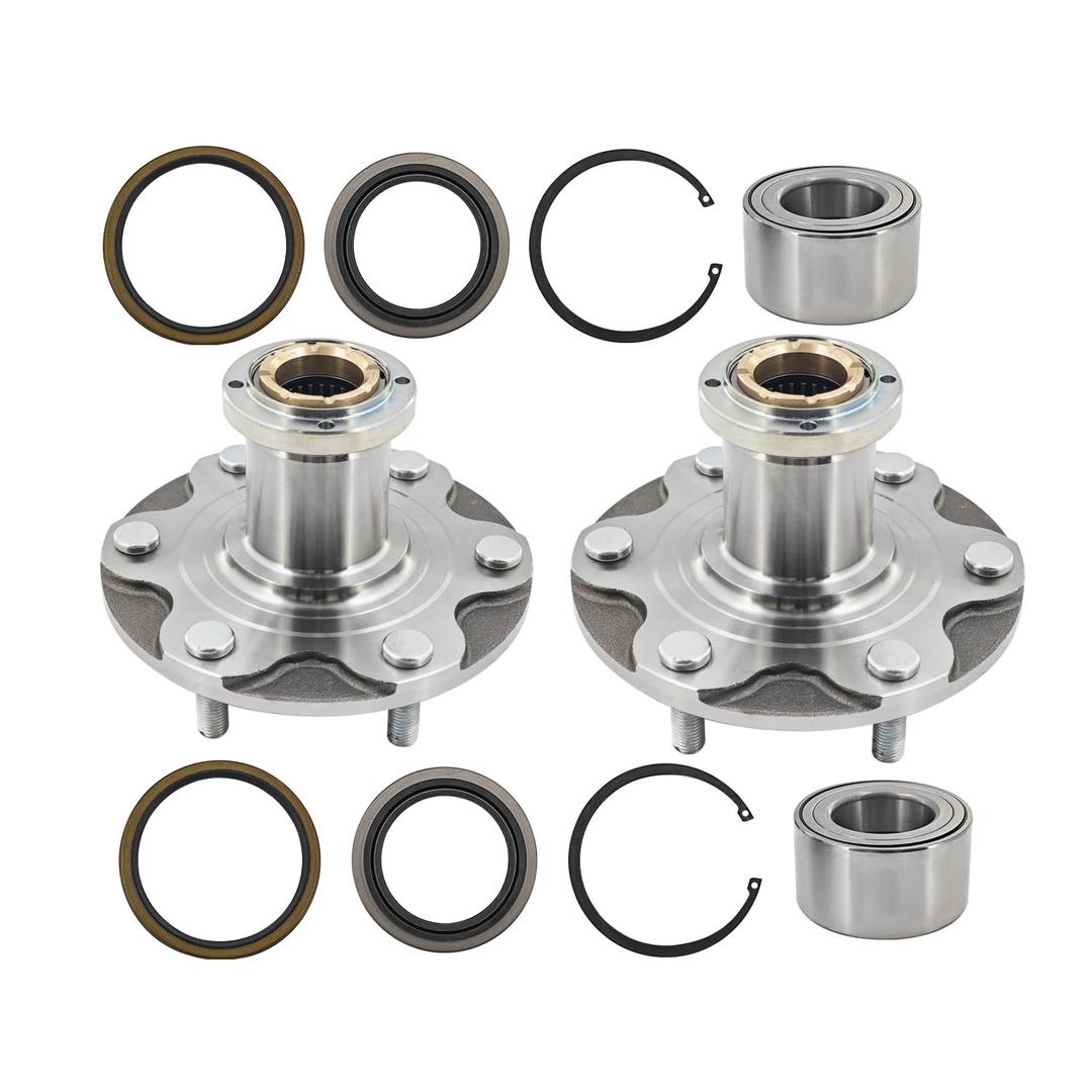 Only 4WD 2Front Wheel Manual Locking Hub Bearing Kit Seal Set Fits for 1995-2004 Toyota Tacoma 4WD; for 2000-2006 Toyota Tundra 4WD Replace# WHBJ-15011/930-417/517011/710570
