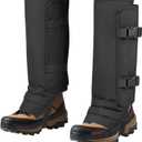Snake Gaiters for Men Women, Balck Snake Bite Protective Gaiters Chaps Fit for Outdoor Hunting Hiking Farm Working, Lightweight Waterproof Legs Guards, Large adjustable