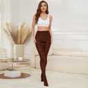 2 x Women's Tights 70D Soft Opaque Control Top High Waist Microfiber Pantyhose with Reinforced Toes (Black, XL)