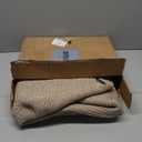 OIAHOMY 75L Large Woven Cotton Rope Storage Basket with Handle for Organizing Blanket and Toys for Living Room, Nursery, Brown Variegated 22x17x12