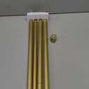 TONIAL Gold Curtain Rods 32 to 58 Inch(2.6 to 4.8 ft), Adjustable Splicing Window Curtains rod, 3/4 Drapery Rods for Windows 20 to 53 Inch, Decorative Single Rod with Modern Cap Finial