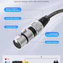 Tisino Female XLR to 1/4'' TRS Microphone Cable, 6.35mm Stereo Jack to 3-pin XLR Female Balanced Interconnect Micphone Cable - 6.6FT