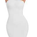 Strapless Shapewear for Women Full Slip shapewear dress Tummy Control slip for women under dress (X-Large, #1 White)