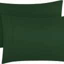 Mellanni Pillow Cases - Luxury, Extra Soft, Cooling Pillow Covers - 2 PC Iconic Collection Pillowcases - Envelope Closure (Standard/Queen 20" x 30", Emerald Green)
