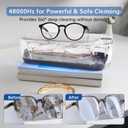Upgraded KUNPHY Ultrasonic Jewelry Cleaner with 50ml Solution, 48KHZ, 12OZ Capacity, Ultrasonic Cleaner with 3 Digital Timer, Touch Control, Idea for Jewelry, Eyeglass, Rings, Diamond
