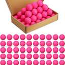 Yilloog 120 Pack Foam Golf Practice Balls Bulk, Soft Foam Balls for Golf Practice, Realistic Feel and Limited Flight Training for Indoor or Outdoor Party (Pink)