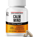 Ashwagandha 300mg & L theanine 204mg - Stress Relief & Mood Support Supplement for Adults - Balance Adrenal Health, Reduce Anxiety & Fatigue - Calm, Focus, Energy - 60 Capsules by JungKwanJang EXP: 10/09/2026