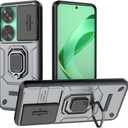 Compatible with Huawei nova 12 SE Bracket Shell,with Slide Camera Lens Cover Compatible with Huawei nova 11 SE 4G BON-AL00 / Nova 12 SE BNE-LX1 Case Grey