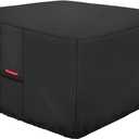 Porch Shield Fire Pit Cover - Waterproof 600D Heavy Duty Fade Resistant Square Patio Fire Pit Table Cover Black - 36 x 36 inch