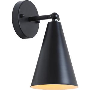 Dijiahua Black Wall Sconces 1-Light,Industrial Sconces Light Fixtures Hardwired with Metal Shade,Modern Vanity Lighting Over Mirror,Indoor Decor Adjustable Angle Wall Mount Lamp for Bedroom