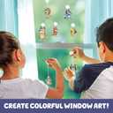 Bluey Window Art Suncatchers Kit for Kids to Paint, Great at-Home Craft Activity or Birthday Party Idea, Toys for Ages 3, 4, 5, 6