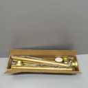 QINGYUN 2Pack Gold Tension Curtain Rods 31-63 Inches, Spring Loaded Curtain Rods No Drilling for Window, Adjustable Shower Rod for Bathroom, Closet