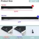 10 x 8ft Three-Side Garage Door Brush Seal Kit for Roll-up Doors, 3" Weatherproof Garage Door Sweep, Heavy Duty Nylon Bristle Seal Strip for Pest Proof, Residential and Commercial Garages