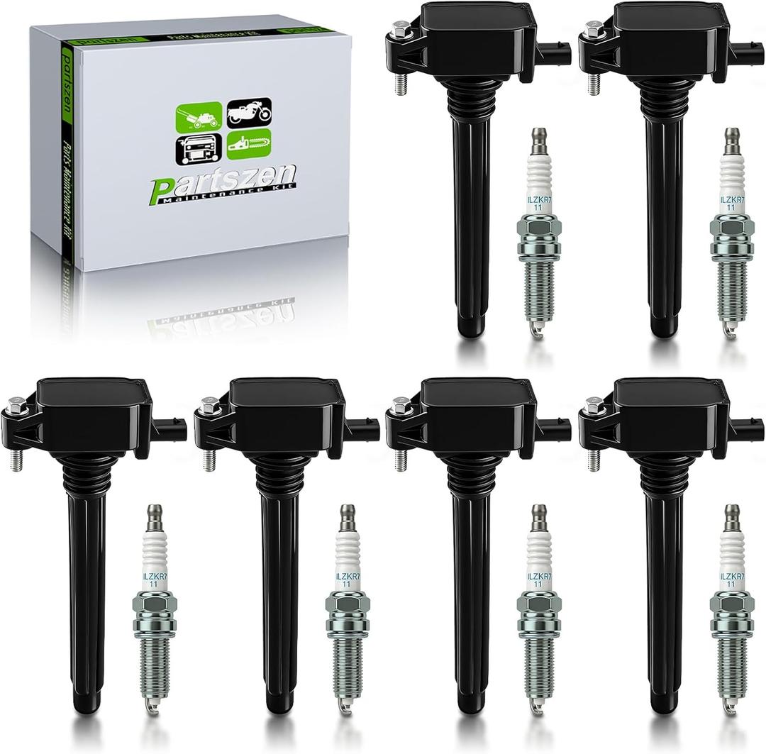 partszen UF648 Ignition Coils Pack 93175 Spark Plugs for Chrysler 200 300 Town Country for Dodge Avenger Challenger Charger Durango Grand Caravan Journey for Jeep Cherokee Ram1500 2500 3500 3.2L 3.6L
