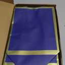 Sweetude 16 Pcs Reusable Gift Bags with Handles Non Woven Reusable Goodie Gift Tote Bags for Wedding Shopping Retail Birthday Holiday Graduation Bridesmaid Favor(Blue Gold,8 x 4 x 10 Inch)