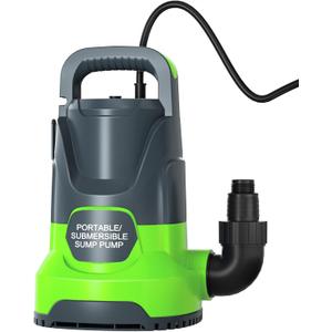 Water Pump Submersible Sump Pump 1.4HP 5400GPH Portable Electric Water Pump Utility Pump for Pool Draining Flood Basement Hot Tub Pond