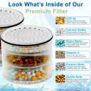 Filtered High-Pressure Handheld Shower Head for Hard Water & Chlorine Filtration with 9 Spray Settings Including Power Wash, Rainfall, Mist, and Massaging 2.5GPM (Matte Black - Obsidian)