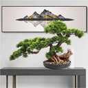 Artificial Bonsai Tree Artificial Bonsai Pine TreeRealistic Fake Plant Decoration, Potted Artificial House Plants, for Desktop DisplayZen Garden Dcor