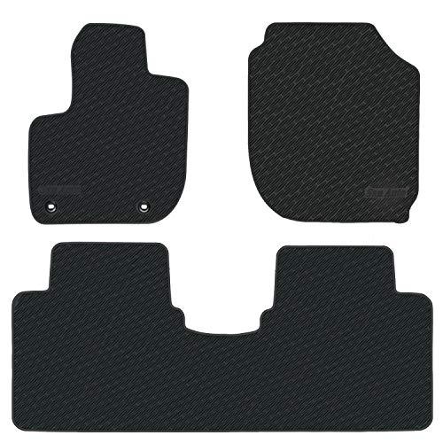 San Auto Car Floor Mats Custom Fit for Honda HR-V 2015 2016 2017 2018 2019 2020 2021 2022 Full Black Rubber Car Floor Liners Set All Weather Protection Heavy Duty Odorless