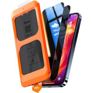 TOCOL for iPhone 13 Pro Privacy Screen Protector, 9H Hardness Military Grade Shatterproof HD Tempered Glass Full Coverage Easy Installation Case Friendly 2 Pack