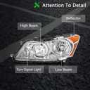 Headlights Assembly LH+RH Replacement for Honda Accord 2008-2012